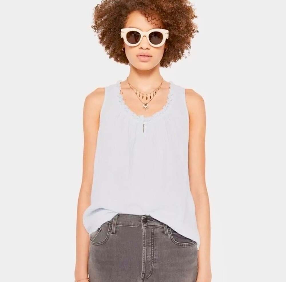 Xirena Rosie Cotton Gauze Tank Top White Small